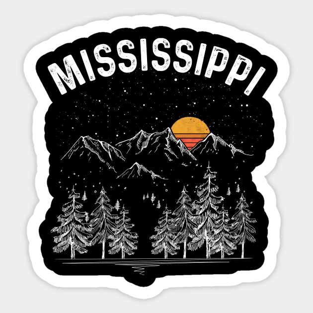 Vintage Retro Mississippi State Sticker by DanYoungOfficial